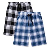 BAMBOO COOL Mens Pyjama Shorts Plaid Men's Pj Bottoms Sleepwear Bed 2