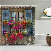 JIANGLANY European Flowers Scenery Garden Decoration Blue 180x180cm