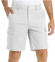 MAGCOMSEN Men Shorts Mens Stretch Shorts Cotton Cargo Hiking White