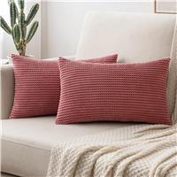 MIULEE Pack of Corduroy Cushion Covers Decorative 2 16x24 40x60 cm