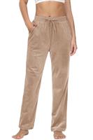 MAGCOMSEN Women's Jogging Trousers Winter Active Yoga Brown,XL