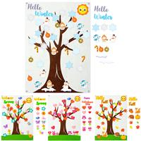 WATINC Felt Story Board for Toddler Forest Tree Themed 149pcs