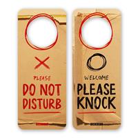 GEEKBEAR Do Not Disturb Door Hanger Sign Scratch Paper) - Pack (09. 2