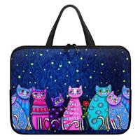 chaqlin Space Cat Laptop Sleeve Protective Case for Women Galaxy