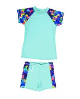 iDrawl Kids Short Sleeve Swimsuits Rash Guard Set Unicorn Unisex 6 7
