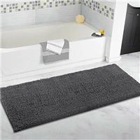 ITSOFT Non-Slip Shaggy Chenille Bath Mat Soft Microfibers 53x120 cm