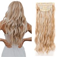 Cybelleza Clip in Hair Extensions Extension 4PCS Mix Women,22inch 180g
