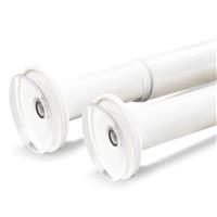 Bicolic Shower Curtain Pole, Extendable 70-120cm/27.5-47.2Inch, White