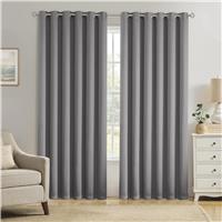 Bujasso Charcoal Curtains Inch Length Blackout 90 Blocking 2 90" Wx90