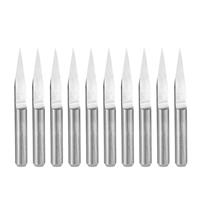 sourcing map Wood Engraving Bit Solid 3.175mm 1/8" 20 0.1mm 10pcs