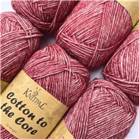 KnitPal Cotton to The Core, Soft Heathered 6 780 metres/300 #3 red)