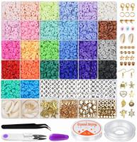 Clay Beads Bracelet Kit for Girls, Colors 14000Pcs Making 48 Making