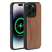 molzar Grip Series Magnetic Case for iPhone Pro with 14 Black/Walnut