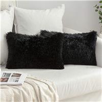 MIULEE Pack of Fur Throw Pillow Cover 2 Faux Faux 12 x 20 30 x 50 cm