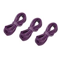sourcing map Leather Cord, Yards Flat Suede 5.47 2.6mm Making, 3Pcs