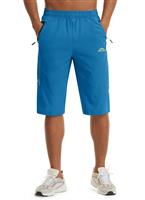 KEFITEVD Mens Summer Outdoor Shorts Quick Dry Walking Walking Blue, 38