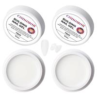 COMODOR Solid Sculpture Gel Nail Extension, 2 Pcs*15ml (2 White)