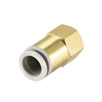 sourcing map Push to Connect Tube Fittings Tube OD 12mm x 3/8 Golden