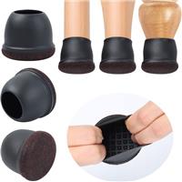Ezprotekt inch Furniture Cups Chair Leg Caps, Chair Leg 2 Round-black
