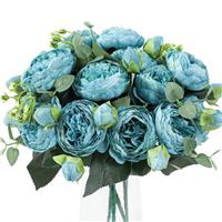 Veryhome Bunches Artificial Flowers Peony Silk Peonies 4 Greenery