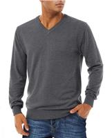 MAGCOMSEN V Neck Jumper for Men Soft Fleece Jumper Comfy Walking