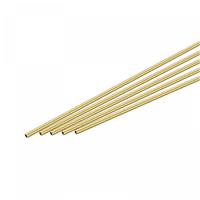 sourcing map Round Tube OD Wall Thickness Brass 1.2mm 0.25mm 300mm 5