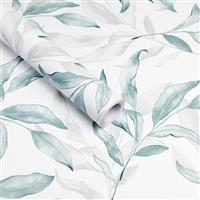 Abyssaly Self Adhesive Wallpaper, Leaf Peel and Stick Green 60cmX300cm