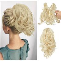 CJL HAIR Claw Clip Short Ponytail Hair Bendable Metals Extensions