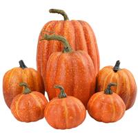 Settoo Pack of Artificial Pumpkins for Thanksgiving and 7 Large