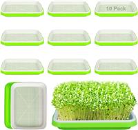 SDLDEER Pcs Seed Sprouting Trays, Growing 10 Microgreens Greenhouse