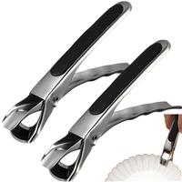 SOLUSTRE Anti-Scalding Bowl Clips Hot Dish Gripper Stainless 2pcs
