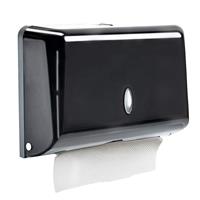 Ideal Swan Paper Towel Dispenser Wall Mounted C-Fold 200 (Black)