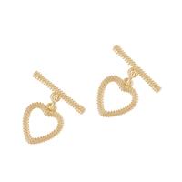 Airssory Sets Plated Heart Shape 10 Golden Making 13.5mm/Bar: 18mm
