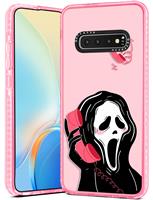 Qerrassa Skull Case for Samsung Plus Cute Cartoon Black Galaxy S10 S10