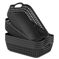 Zerdyne Packs Mini Storage Trays Baskets, Grey Storage Basket Tray 12