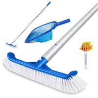 MASTERTOP Pool Brush Set, Swimming Pool Scrubber, Pool Net 12" 146cm