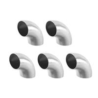 sourcing map Stainless Steel Pipe Fitting Long 304 90 1-inch 1mm 5pcs