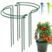Pack Half Round Garden Plant Support 4 2 Interlinking Circles(25x40cm)
