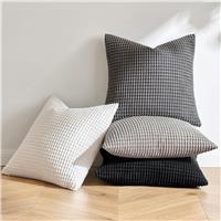 MIULEE Cushion Covers Striped Corduroy Fabric Square 18x18 45x45cm 4