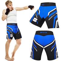 Stealth Sports MMA Shorts - Mens Athletic Boxing, Kickboxing, Blue