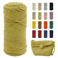 Uiopa Macrame Cord Polyester Macrame Cotton Yarn for 2mm x 140m, Green
