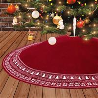 Dremisland Christmas Tree Skirt, Heavy Large 48 inches 3D Xmas White