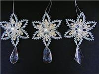 Gisela Graham 12 x Silver Poinsetta Spray