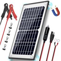 Solar Panel, Magnetic Solar Battery Charger Maintainer, POWOXI 12V 10W