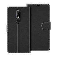 COODIO Phone Case For Nokia Magnetic Flip Leather 5.1, 5.1 Black/Red