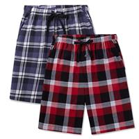 BAMBOO COOL Mens Pyjama Shorts Plaid Men's Pj Bottoms Sleepwear Bed 2