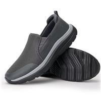 Wryweir Men's Mesh Slip-on Trainers Highly Walking Shoes,6.5 Blue