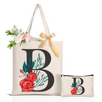 Canvas Tote Bag, Floral Canvas Bags Gifts for Bridesmaid, Reusable