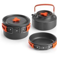 Aitsite Camping Cookware Kit Outdoor Aluminum Cooking Hiking 2)