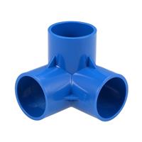 sourcing map Elbow PVC Pipe Fitting Furniture Grade 3-Way 40mm Blue
